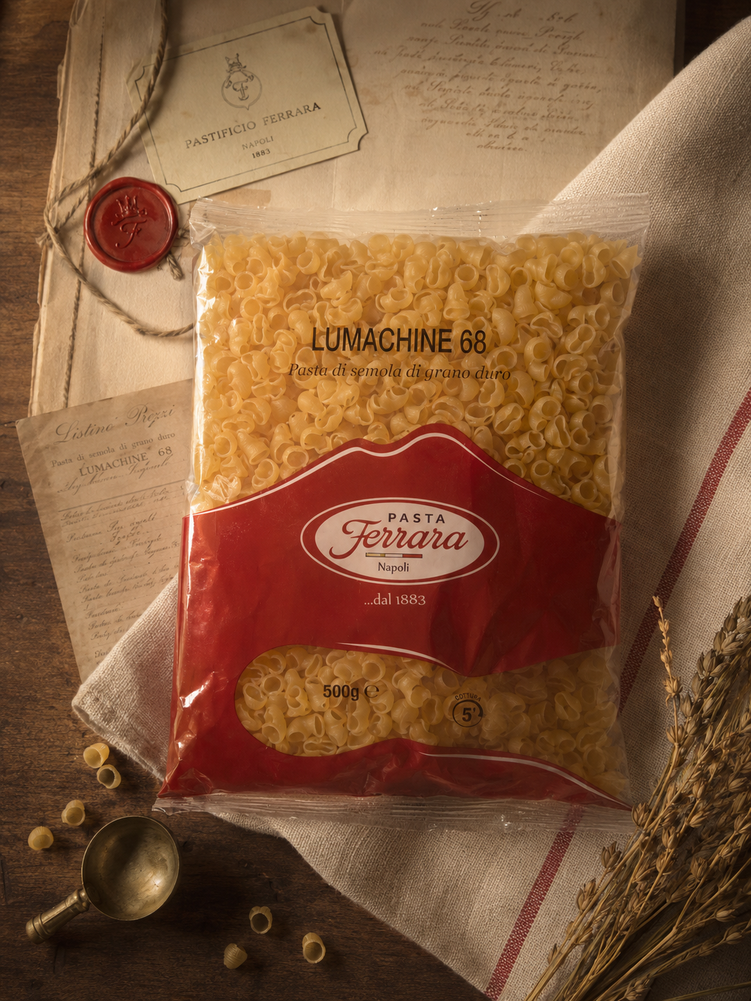 Pasta Ferrara — Lumachine 68, 500g