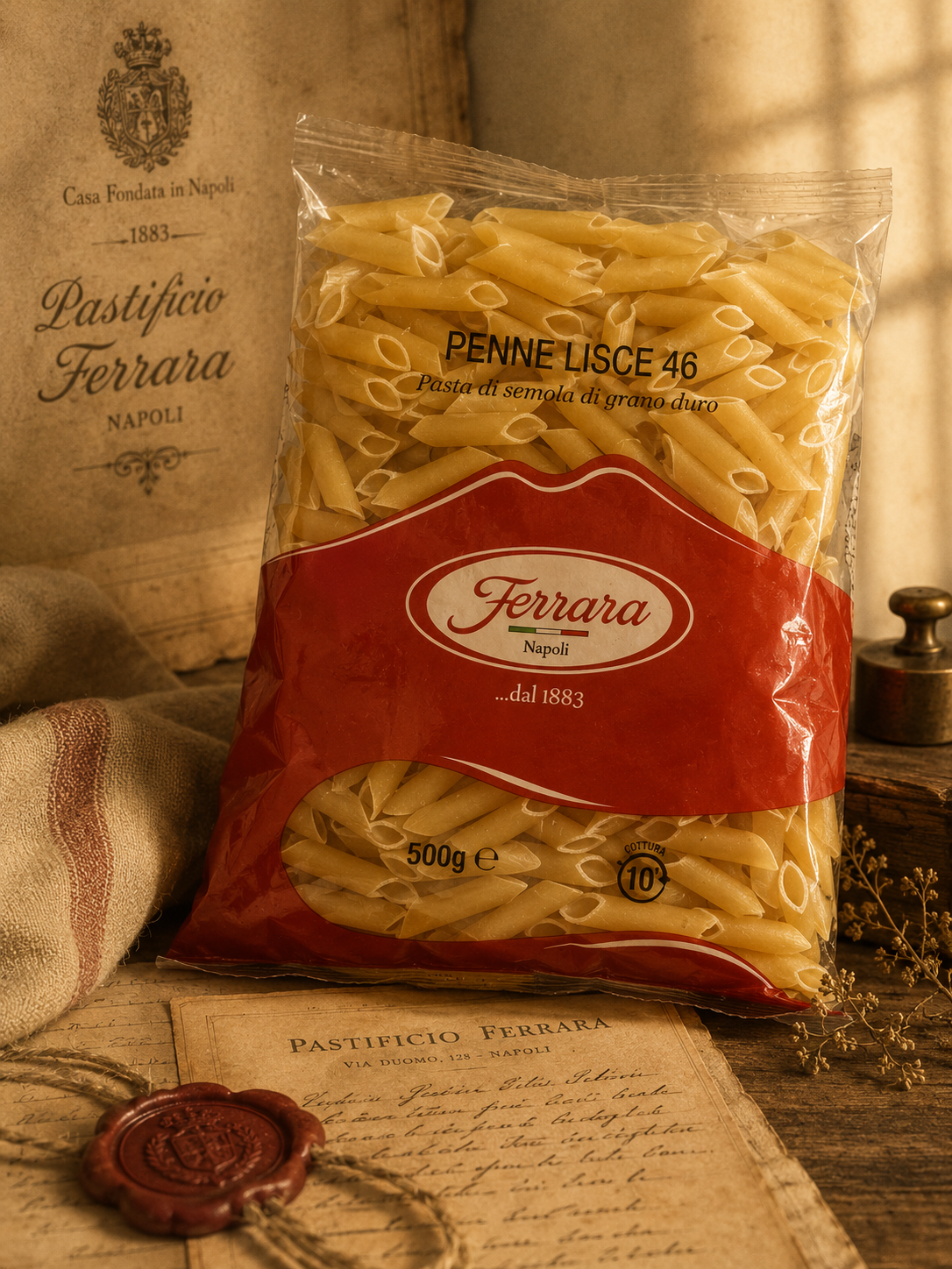 Pasta Ferrara — Penne Lisce 46, 500g